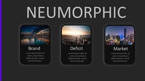 Black Color Neumorphic Design | Black Color infographic Design PowerPoint presentation