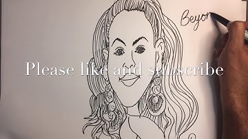 How to draw Beyonce Step by step tutorial