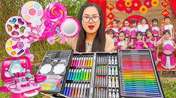 Changcady review hộp bút màu siêu to, bị nhầm thành hộp đồ trang điểm