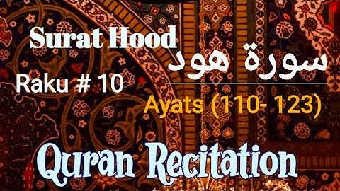 011-Surah Hood |سورة هُودٖ | Raku # 10 | Tilawat | Quran | Translation