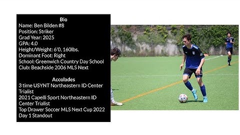 Benjamin Bilden U16 MLS Next Season Highlight Tape