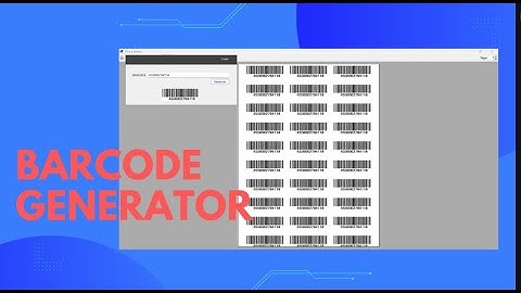 Visual Basic 2023 | Barcode Generator and Printing