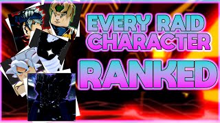 Every Raid Character RANKED IN ANIME DIMENSIONS!
