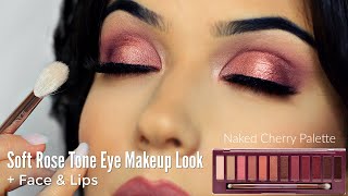 Makeup Tutorial | Soft Rose Tone Eye Makeup Look + Face & Lips screenshot 4