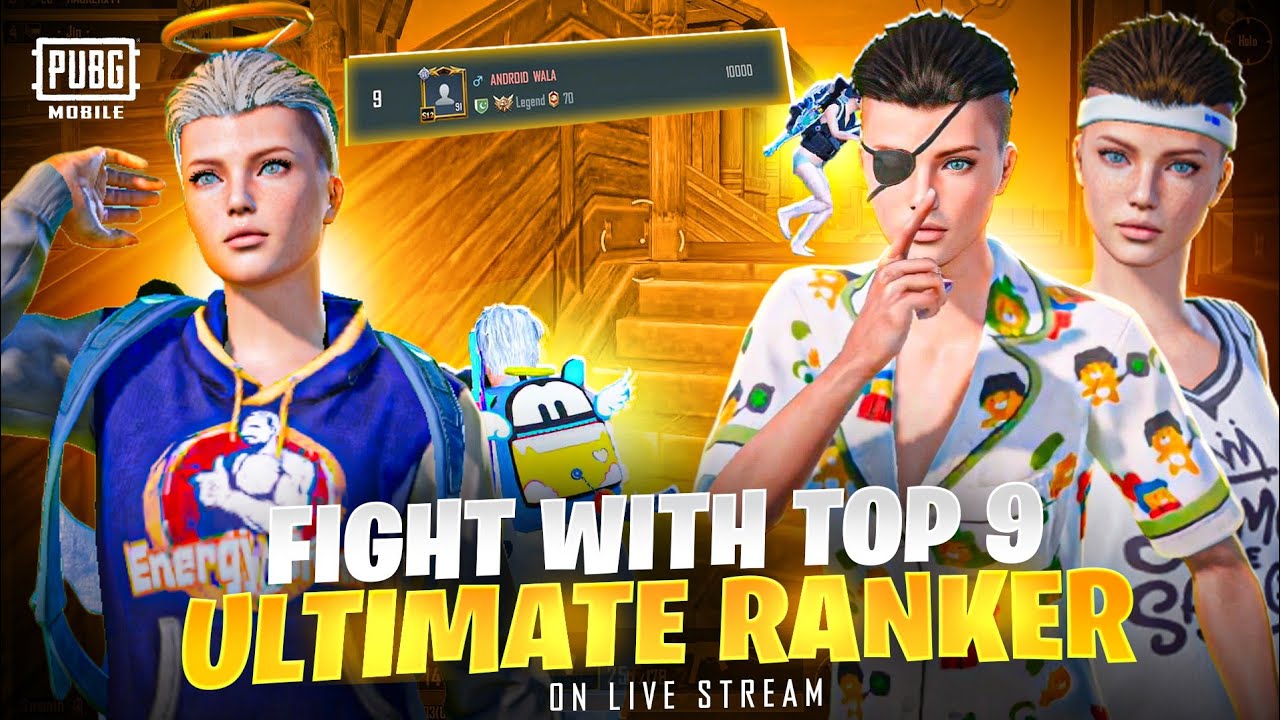 Fight With TOP 9 Ultimate Ranker On Live Stream 😳🔥 | ASSASSIN Vs 3 Streamers | Pubg Mobile
