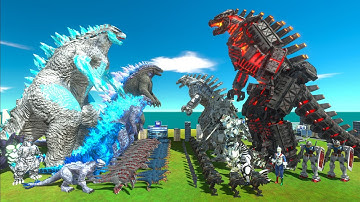 Evolution of Ice Frostbite Godzilla 2014 VS New Mechagodzilla 2021 of Evolution Size Comparison