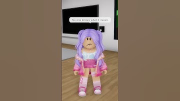 WHAT DOES "IDK" MEAN?! #roblox