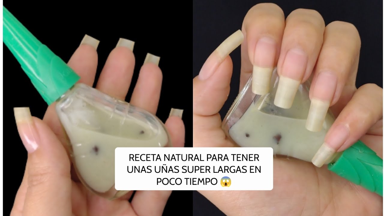 RECETA NATURAL PARA TENER UNAS UÑAS SUPER LARGAS EN POCO TIEMPO 😱