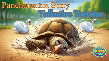 The Talkative Tortoise  Panchatantra Moral Story for Kids | Animated Story in English Subtitles