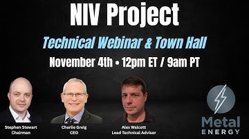 NIV Project Technical Webinar + Town Hall with Charlie Greig & Alex Walcott