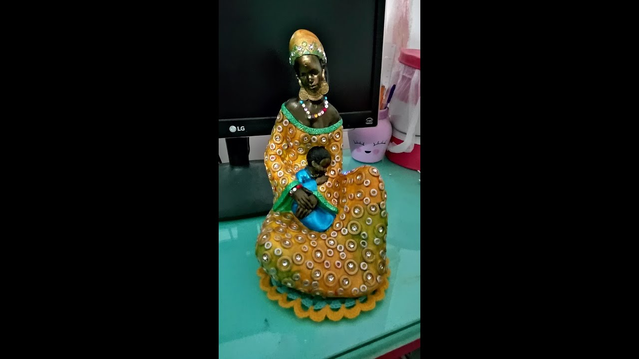 Como pintar Africana con acrilico y tintas al alcohol. @AmoPintar  (139)