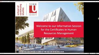 Human Resources Management Programs Information Session- Jan 2020 Human Resources Management Programs Information Session- Jan 2020