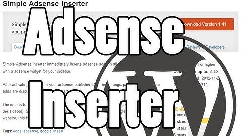 How to add ads in Wordpress - Simple Adsense Inserter