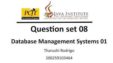 DBMS Question set 08