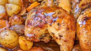 Poulet Rôti Et Ses Légumes Au Four Recette Facile Et Hyper Bonne