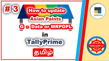 How to update Asian Paints G-Data and MRPDPL in TallyPrime | AP G-Data or MRPDL Update in Tamil