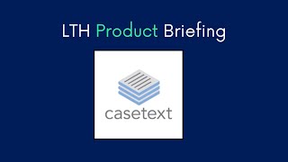 CoCounsel Product Briefing
