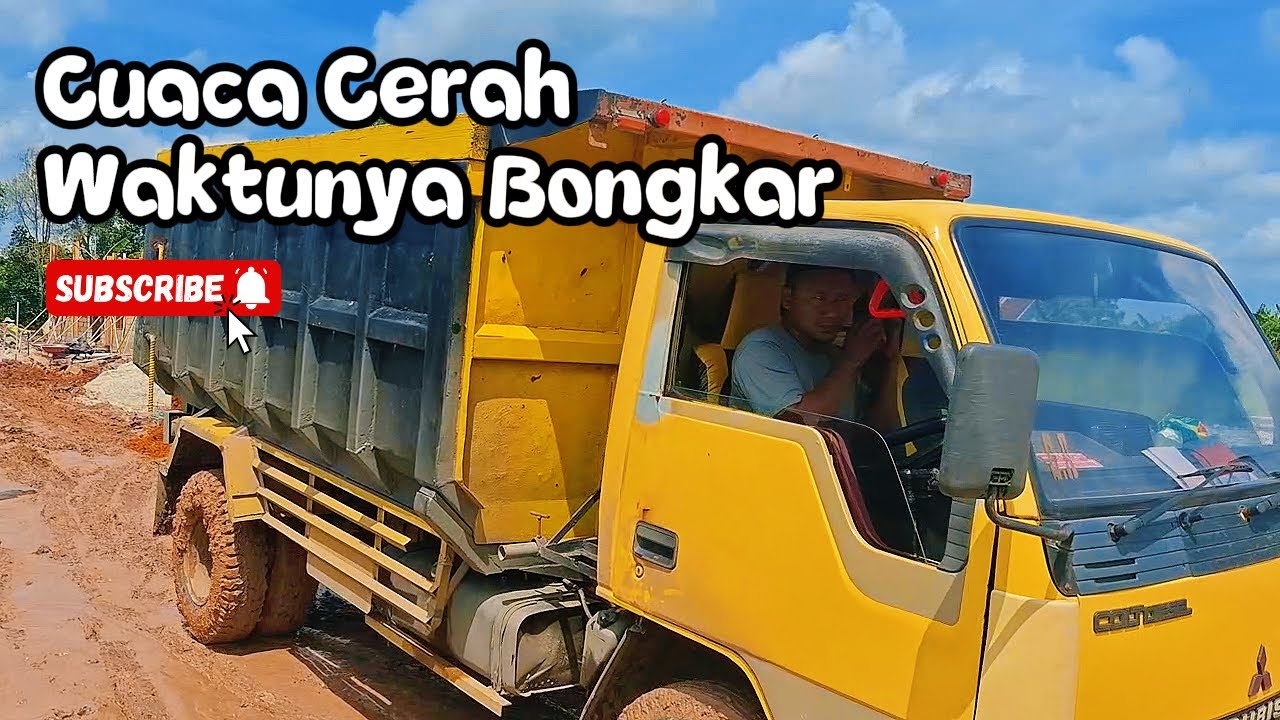 WADUUHH!! Truk Sangkut Saat Hujan, Kesabaran Sopir Di Uji, Sopir Saling Bantu, Sopir Truk Muatan