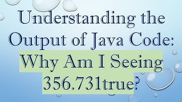 Understanding the Output of Java Code: Why Am I Seeing 356.731true?