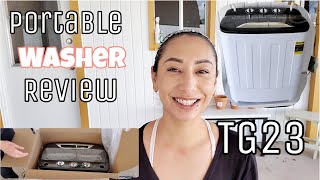 PORTABLE TWIN WASHING MACHINE TG23 | HOW TO & UNBOXING!! | WASH ABILITY TESTS