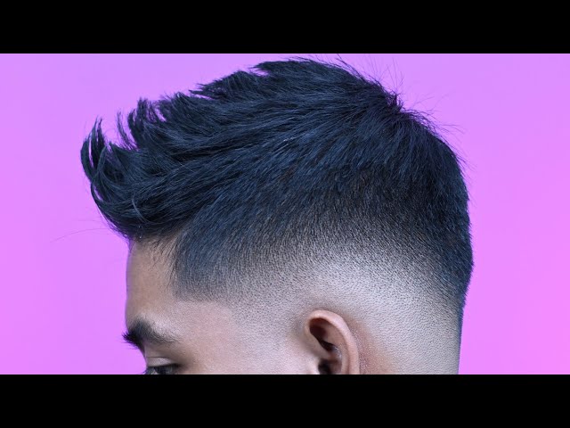 Detail Fade Haircut - Fohawak on Asian Hair Barber Transformasi class=