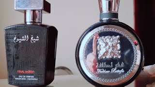 Sheikh Shuyukh Final Edition vs Fakhar lattafa Black by Lattafa Perfumes , the best Y EDP clone