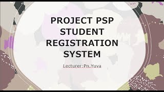 PSP Student Registration System