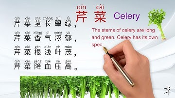 中文蔬菜 | 汉语蔬菜#10 芹菜 | Vegetables in Mandarin Chinese#10 Celery