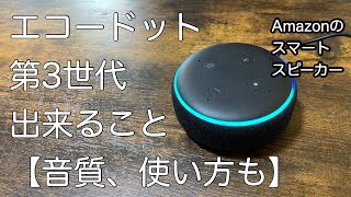 Amazonエコードット第三世代の感想【音質、使い方、家電操作など】