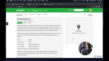 Javascript Coding Challenge - Edabit Calculate Bonus