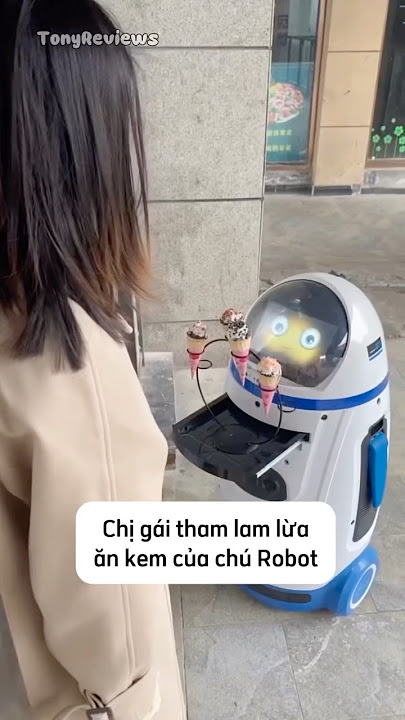 Chị gái tham lam lừa ăn kem của chú robot đáng yêu #shorts
