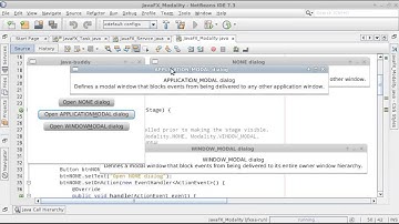 JavaFX example: javafx.stage.Modality