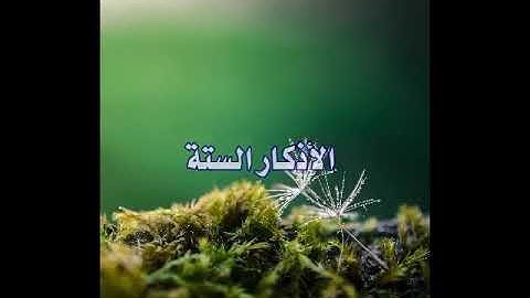 الاذكار السته التي يوصى بالإكثار منها