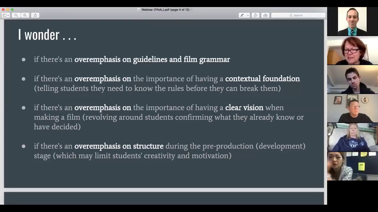 Alternative Pedagogical Approaches to K-12 Filmmaking