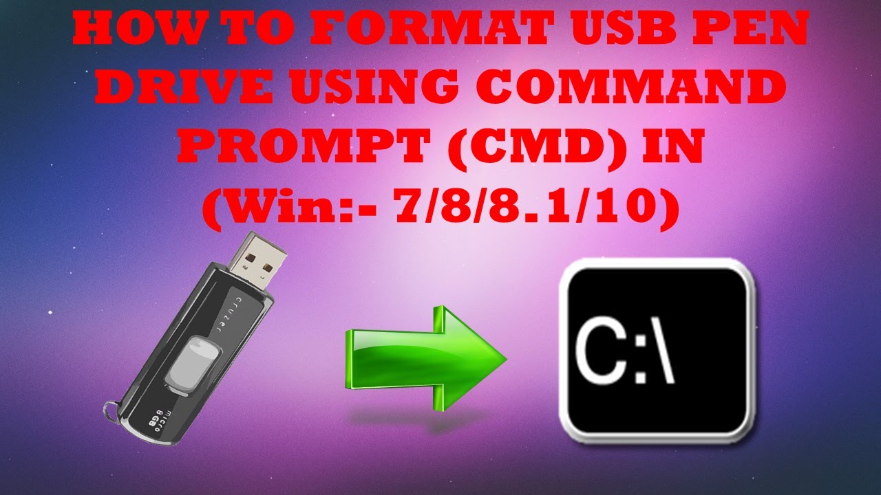how to format usb drive on windows 10 command prompt