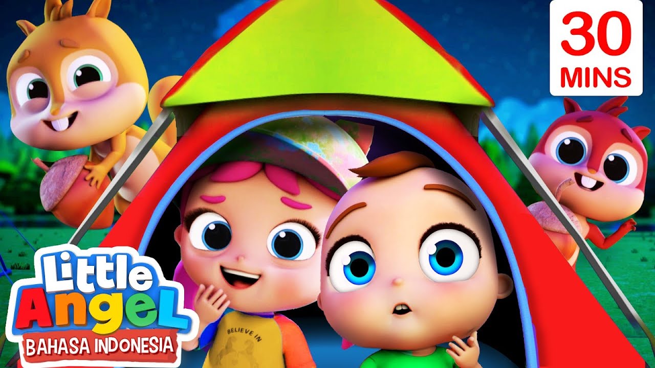 Berkemah Bersama Keluarga | Kartun Anak | Little Angel Bahasa Indonesia