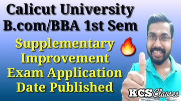 Exam Application Date Published|Calicut University Bcom/BBA 1st Semester