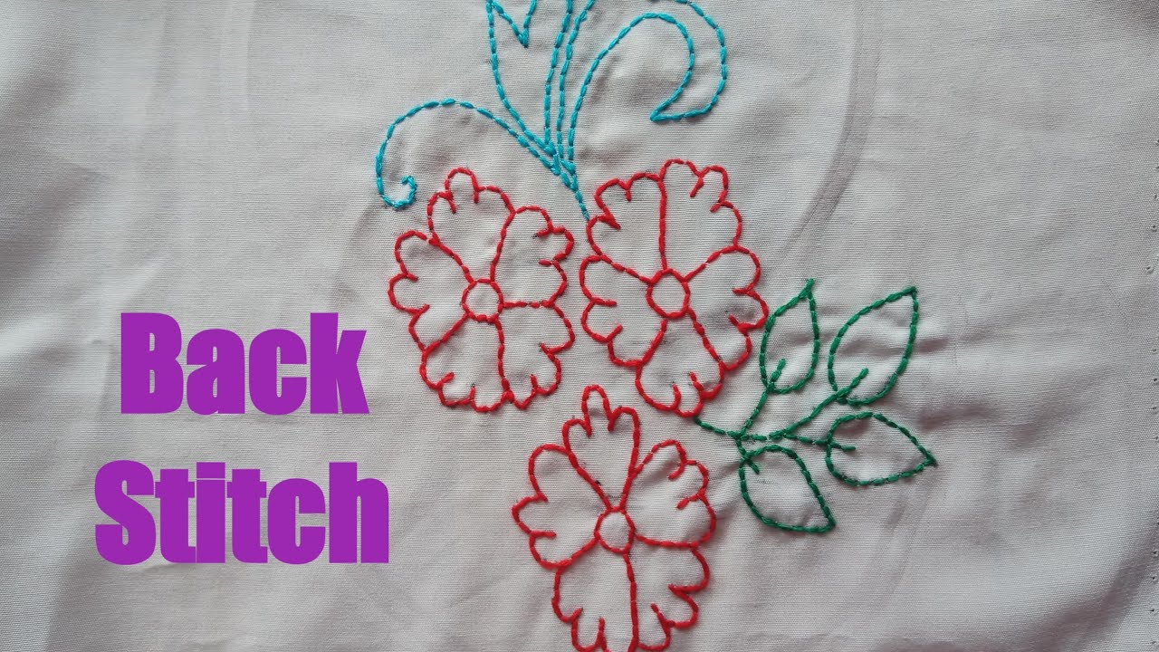 Back stitch embroidery  youtube Back stitch embroidery  youtube