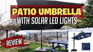 Best Choice Products Patio Umbrella With Solar LED Light | REVIEW and Installation Guide