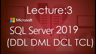 SQL Language statement (DDL DML DCL TCL) in SQL Server