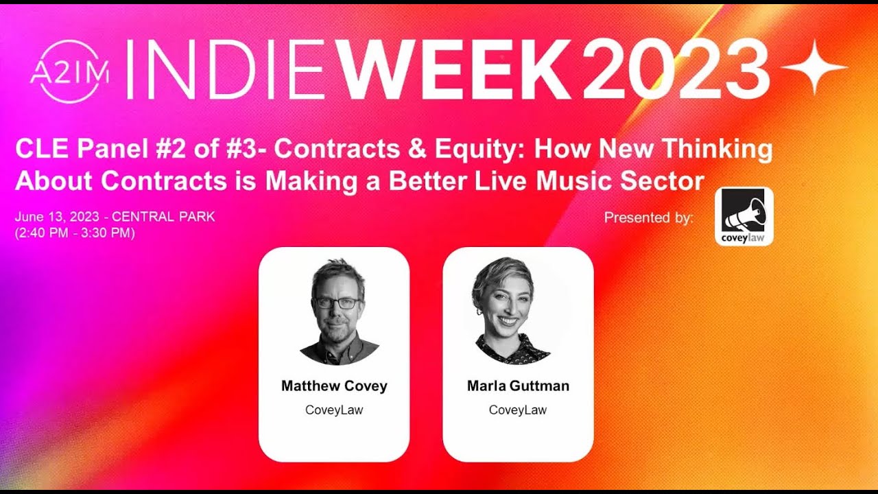 Contracts & Equity: How New Thinking About Contracts is Making a Better Live Music Sector