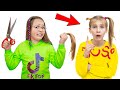 Amelia gets a haircut, Avelina pretend play kids fun