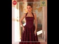 Glamrae Elegant, Romantic, Fashionable Burgundy Jacquard Fabric Halter Dress, Elegant Party Dress…
