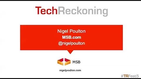 TechReckoningFest5 MSB Nigel Poulton