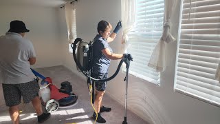 Deep Cleaning Master Bedroom with Master Shower Plus Carpet Cleaning