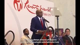 RAPPER NAS SHINES AT THE GRAND OPENING FOR THE RESORT WORLD CASINO IN QUEENS
