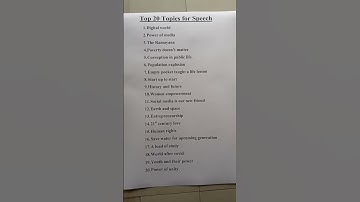Best topics for speech / 20 Best Topics for Speech / #Shorts