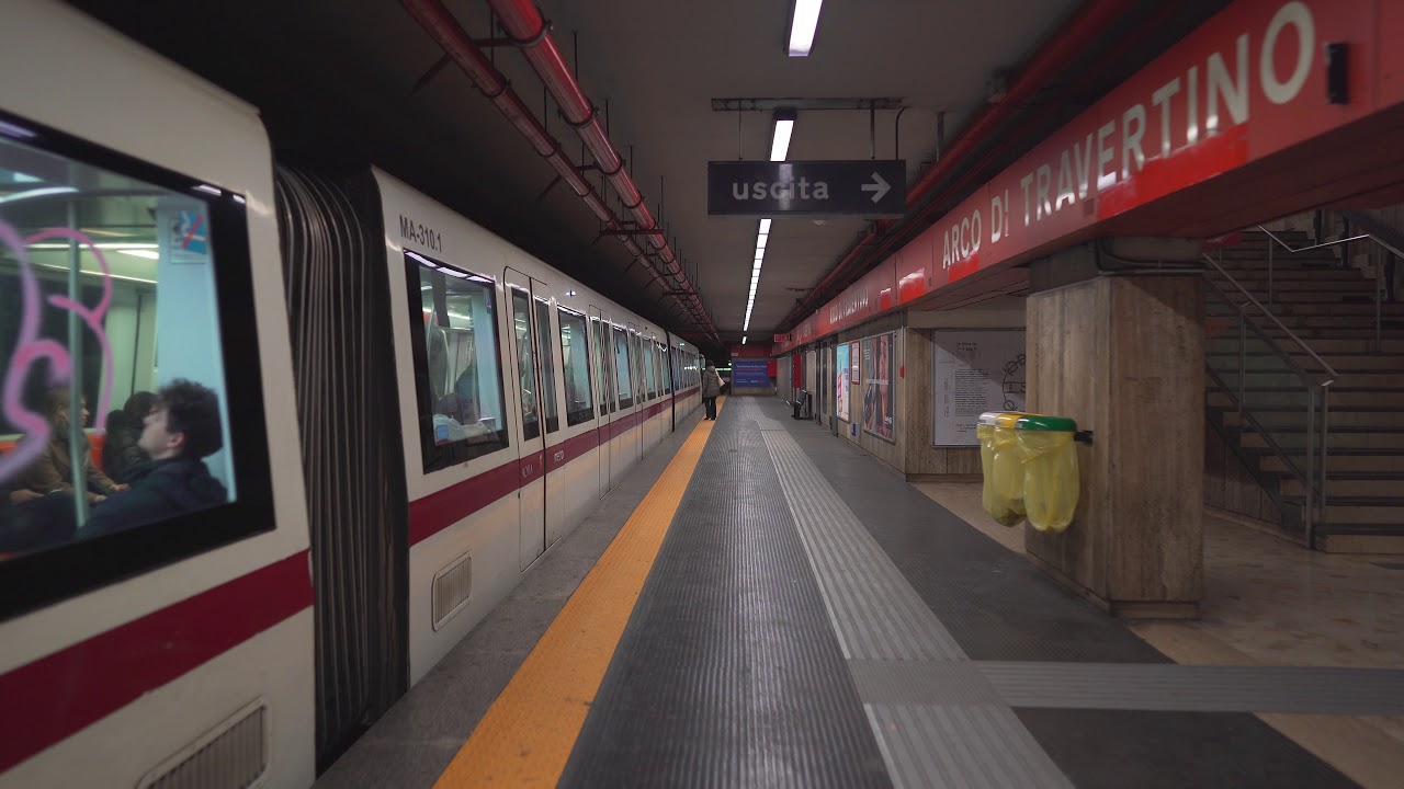 Italy, Rome, Metro ride from Arco di Travertino to Porta Furba - Quadraro