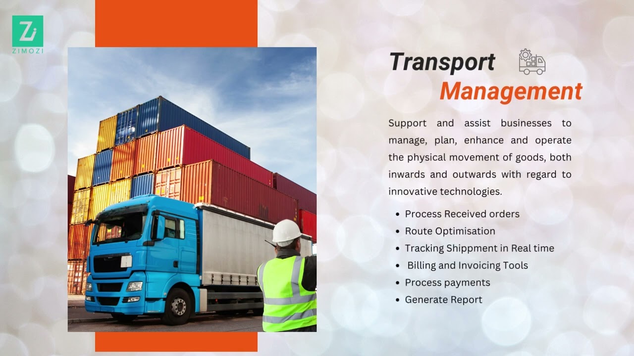 Our Solutions to transport and logistics industry