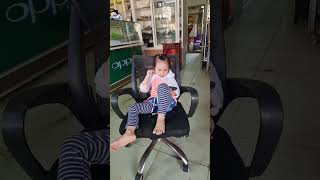 So Cute Baby ShivChhi Watching Telephone at Shop - chhi chinh inh